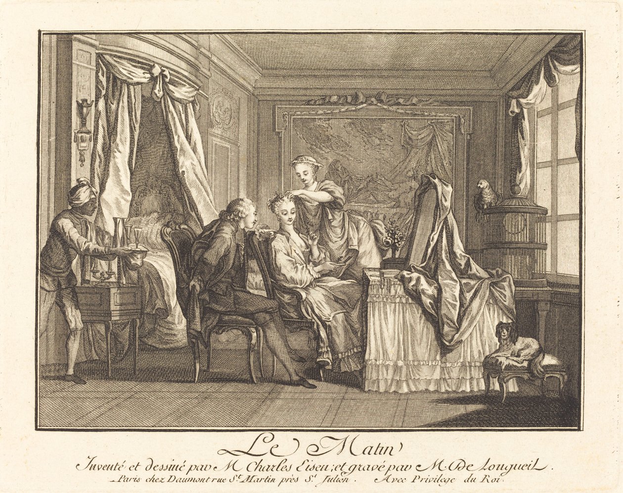 Aamu tekijältä Joseph de Longueil after Charles Eisen