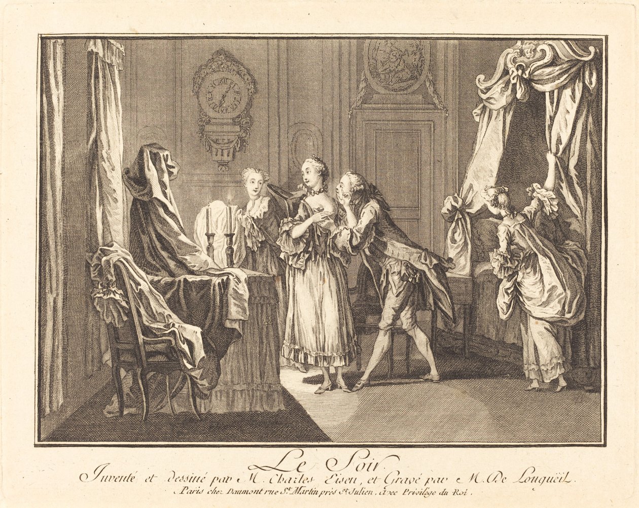 Le soirfinnish tekijältä Joseph de Longueil after Charles Eisen