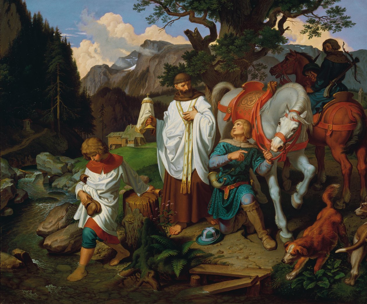 Rudolf von Habsburg ja pappi tekijältä Joseph von Fuhrich