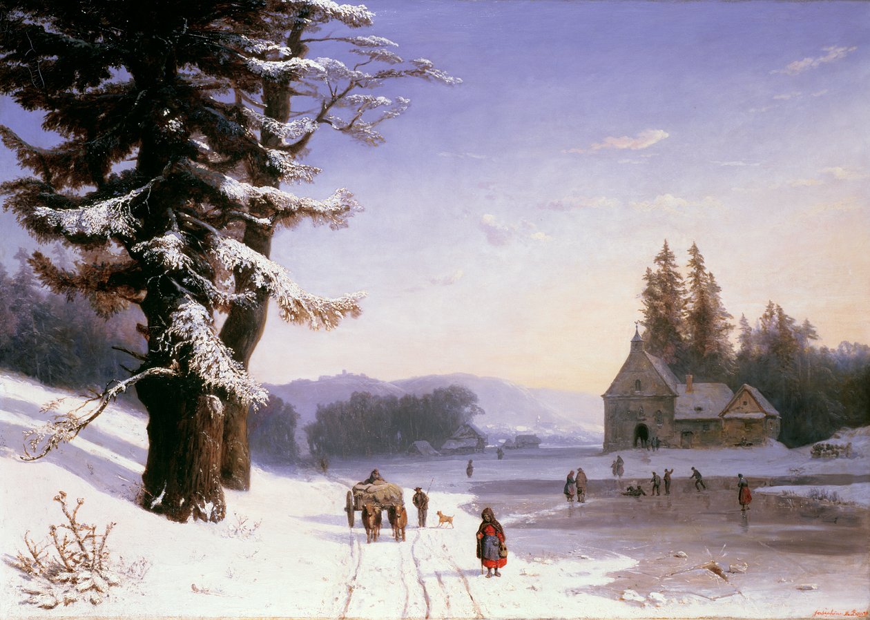 Lumikohtaus Etelä-Ranskassa, 1868 tekijältä Josephine Bowes