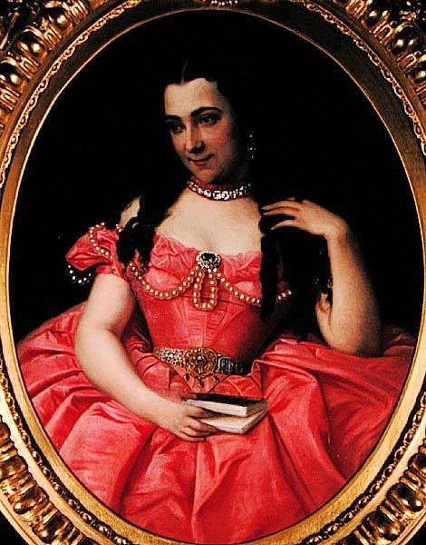 Omakuva, n. 1855 (öljy kankaalle) tekijältä Josephine Bowes