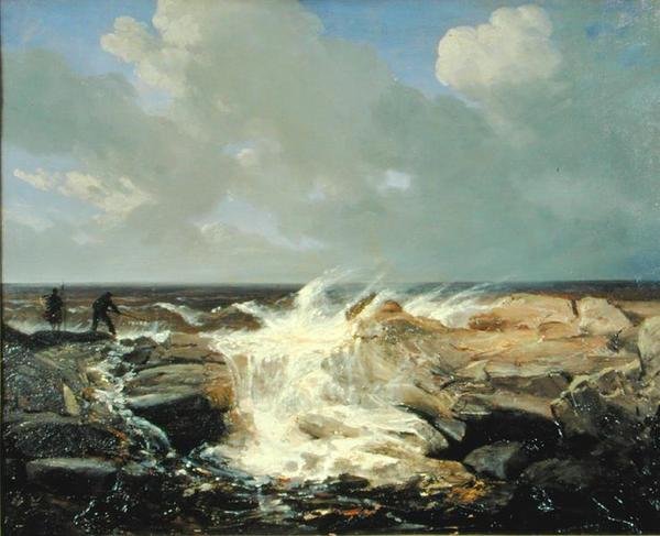 Squaly Weather lähellä Boulognea (öljy kankaalle) tekijältä Josephine Bowes