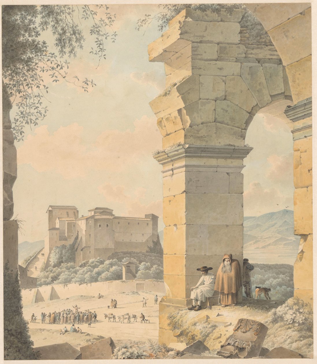 Colosseum Santi Quattro Coronatissa Näkymä Colosseumille (otsikko esineessä) tekijältä Josephus Augustus Knip