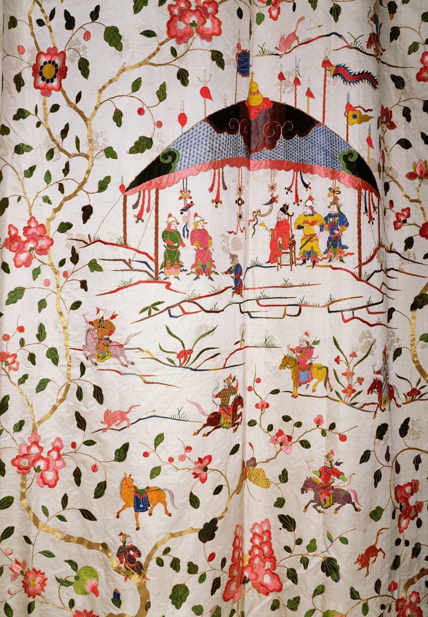 Arabesque-tekstiilisuunnittelu, n. 1720 (kirjonta) tekijältä Joshua Morris