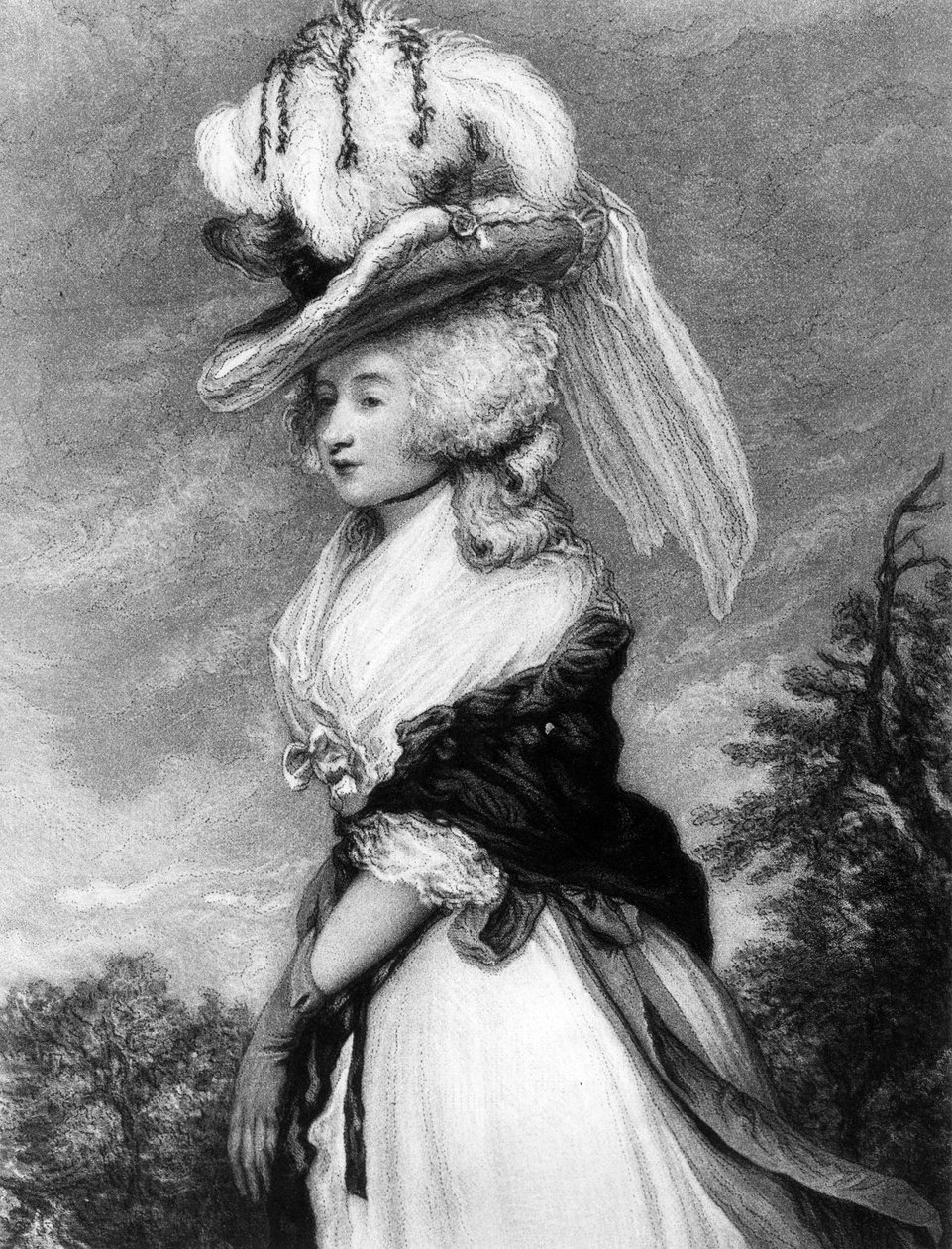 Lady Letitia Lade, mezzotint, Frederick Bromley, n. 1785 (mezzotint) tekijältä Joshua Reynolds