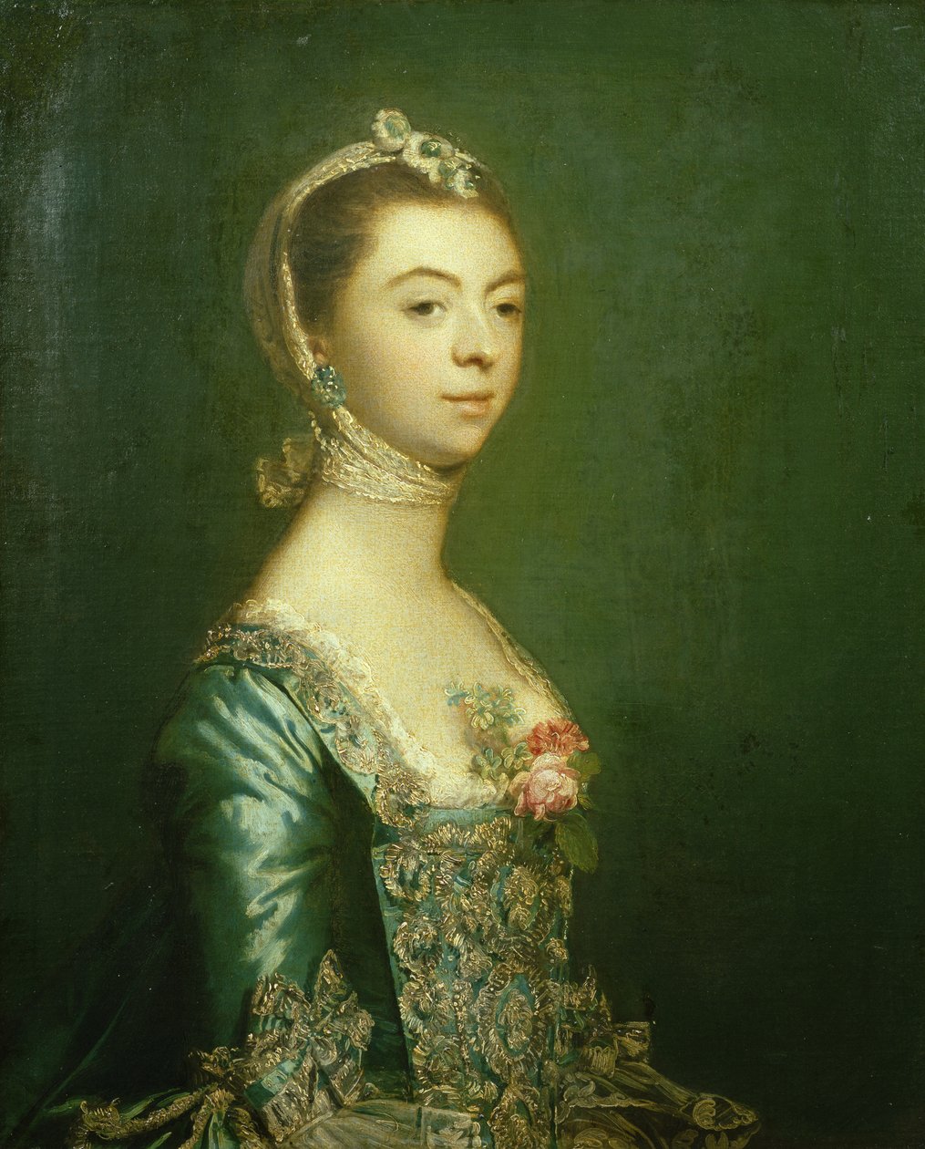 Lady North sinivalkoisessa mekossa, 1757 tekijältä Joshua Reynolds