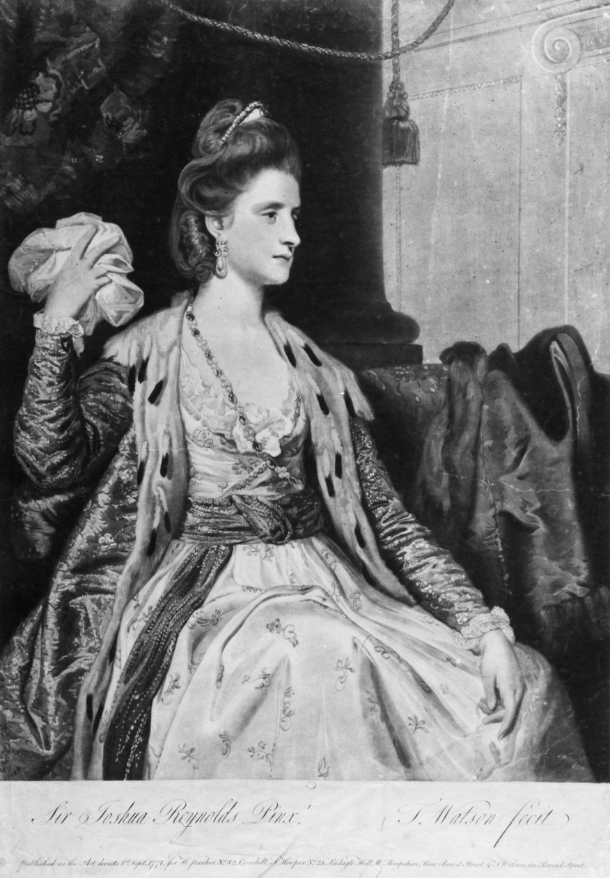 Polly Kennedy, Thomas Watsonin mezzotint, 1771 (mezzotint) tekijältä Joshua Reynolds