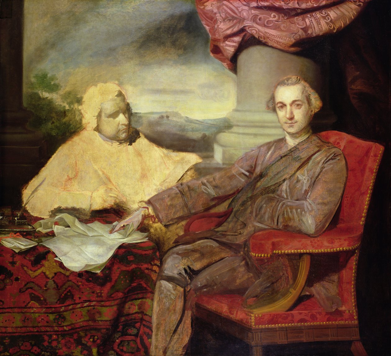 Lord Rockinghamin (1730-82) ja Edmund Burken (1729-97) muotokuva n. 1766 tekijältä Joshua Reynolds