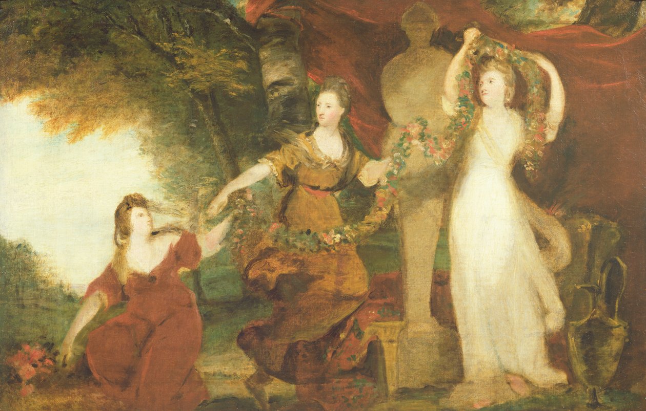 Tutkimus Sir William Montgomeryn kolmelle tyttärelle, n. 1773 tekijältä Joshua Reynolds