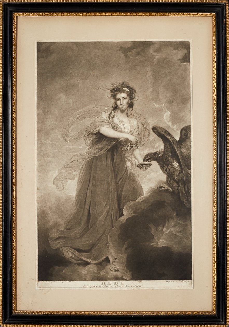 Hebe (mezzotint) tekijältä Joshua (after) Reynolds