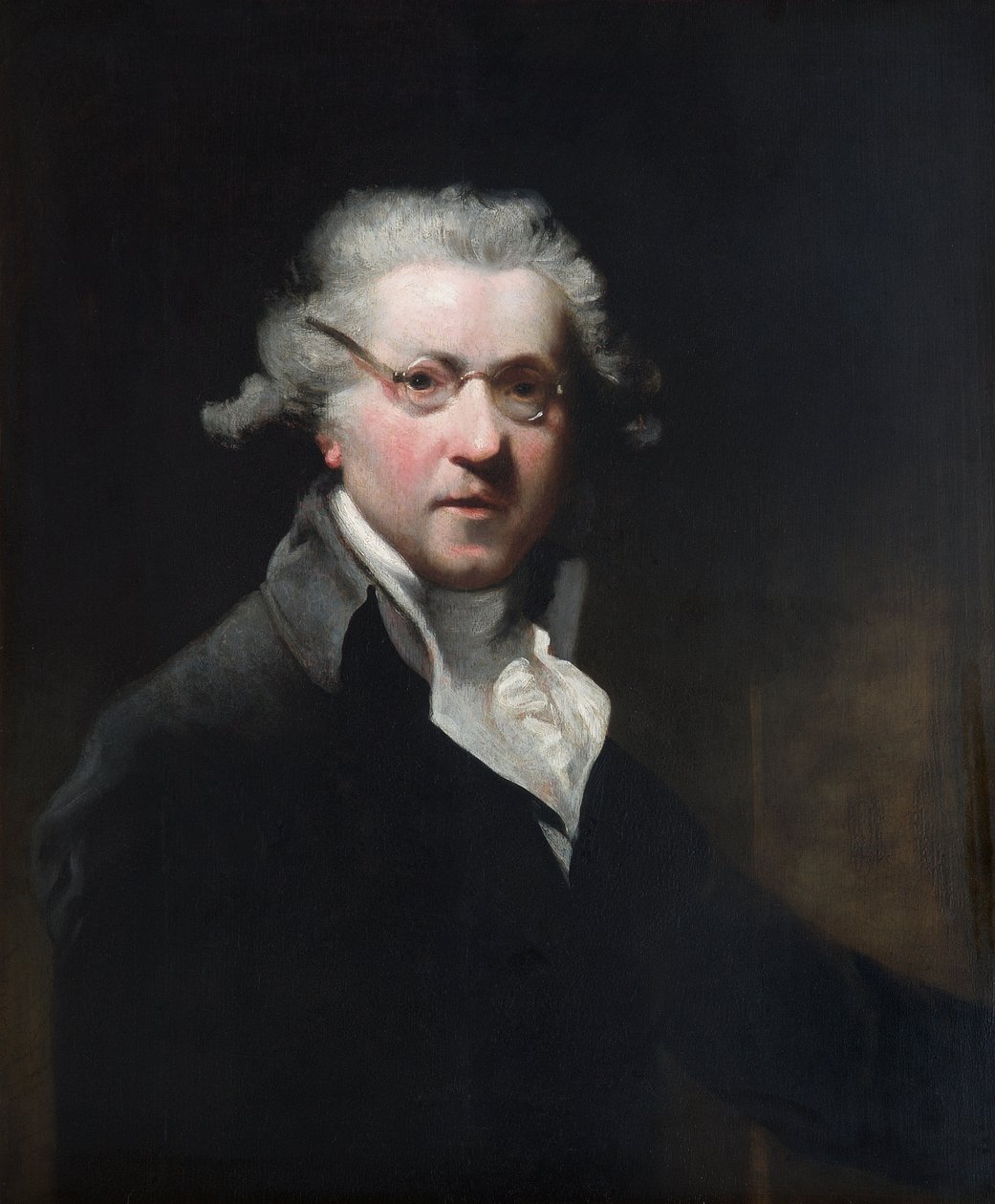 Omakuva, silmälasit, n. 1788 (öljy paneelissa) tekijältä Joshua (after) Reynolds