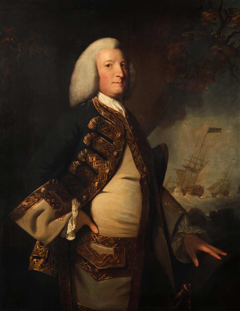 Amiraali Sir George Anson tekijältä Joshua (style of) Reynolds