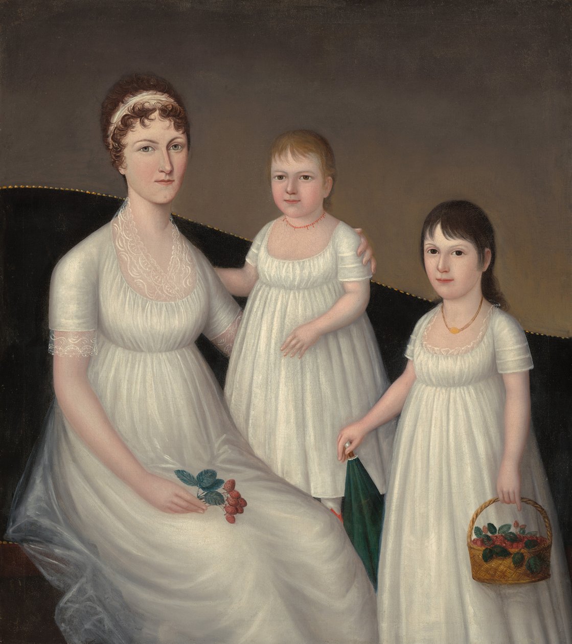 Grace Allison McCurdy (rouva Hugh McCurdy) ja hänen tyttärensä, Mary Jane ja Letitia Grace tekijältä Joshua Johnson
