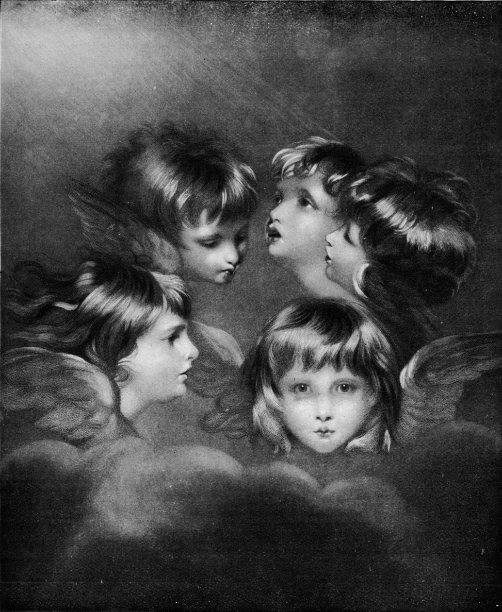 Lasten muotokuva eri näkymissä: Angels Heads, c1786, 1911 tekijältä Joshua Reynolds