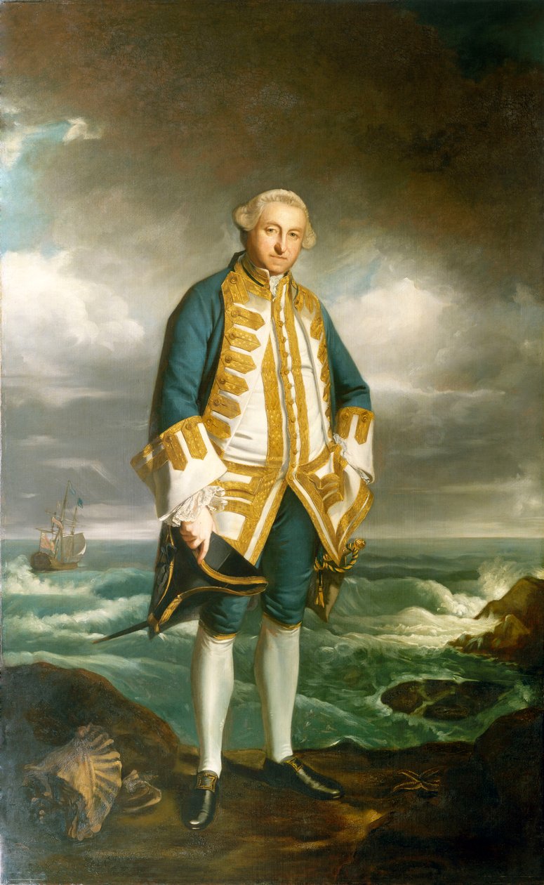 Amiraali Edward Boscawen (1711-1761), noin 1750-60 (öljy kankaalle). tekijältä Joshua Reynolds