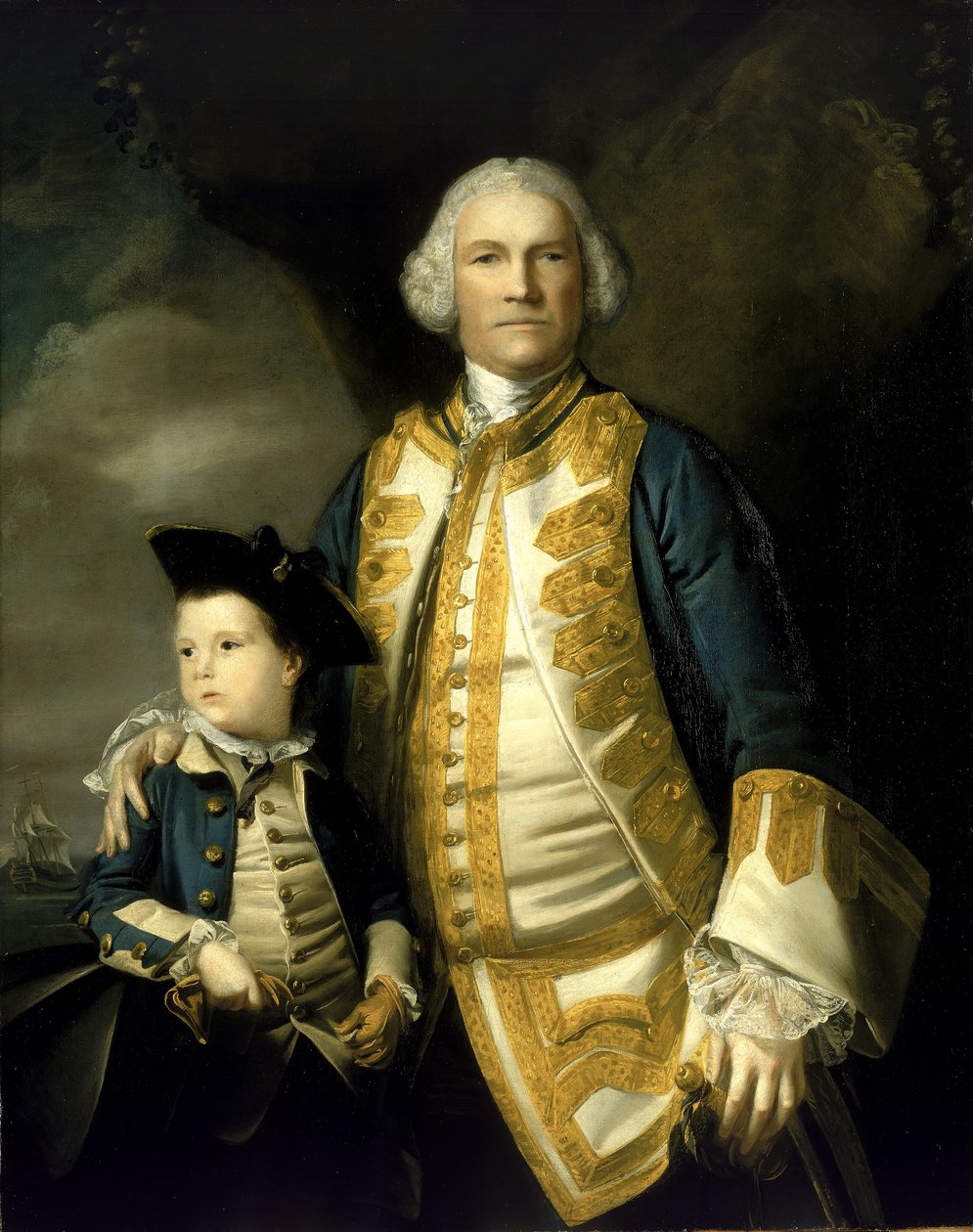 Amiraali Francis Holburne (1704-1771) ja hänen poikansa Sir Francis, 4. baronet (1752-1820). tekijältä Joshua Reynolds