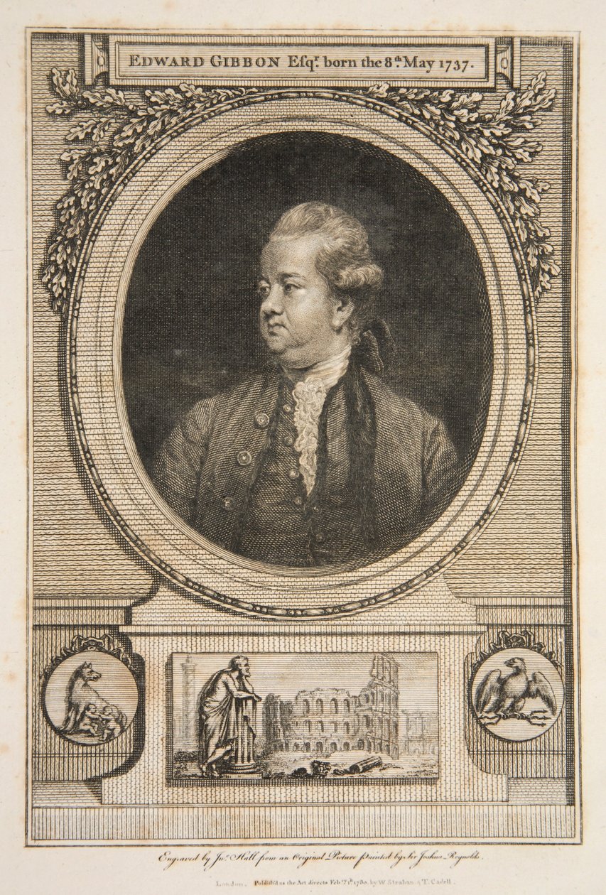 Edward Gibbon, Esq., pub. 1730 kaiverrus. tekijältä Joshua Reynolds