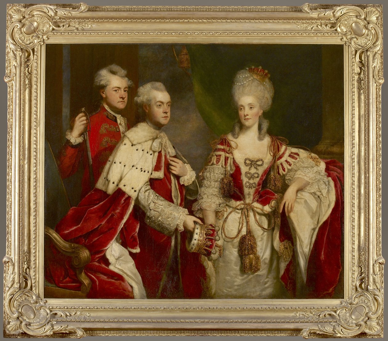 George, 2. jaarli Harcourt, hänen vaimonsa Elizabeth ja veljensä William, 1780. tekijältä Joshua Reynolds