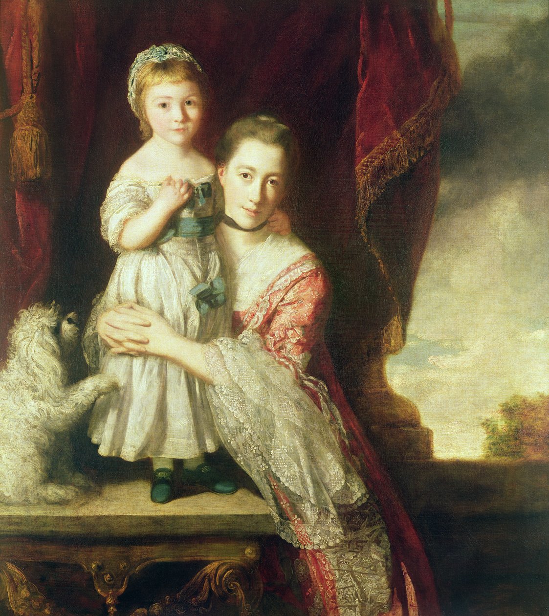 Georgiana, kreivitär Spencer lady Georgiana Spencerin kanssa, 1759-61 tekijältä Joshua Reynolds
