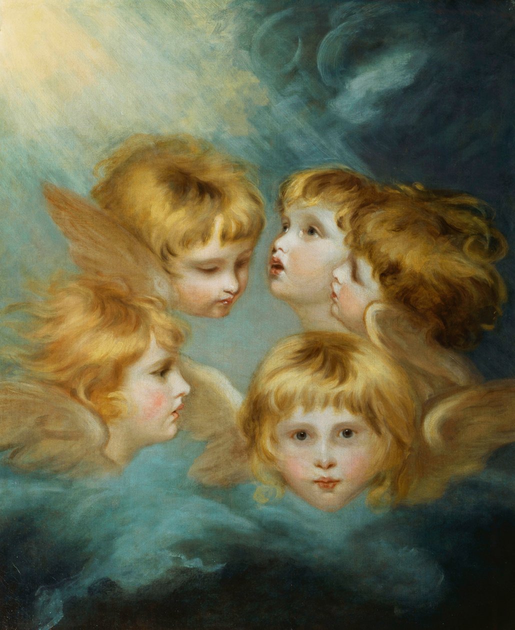 Enkelien päät - neiti Francis Isabel Ker Gordenin muotokuva, tekijältä Joshua Reynolds