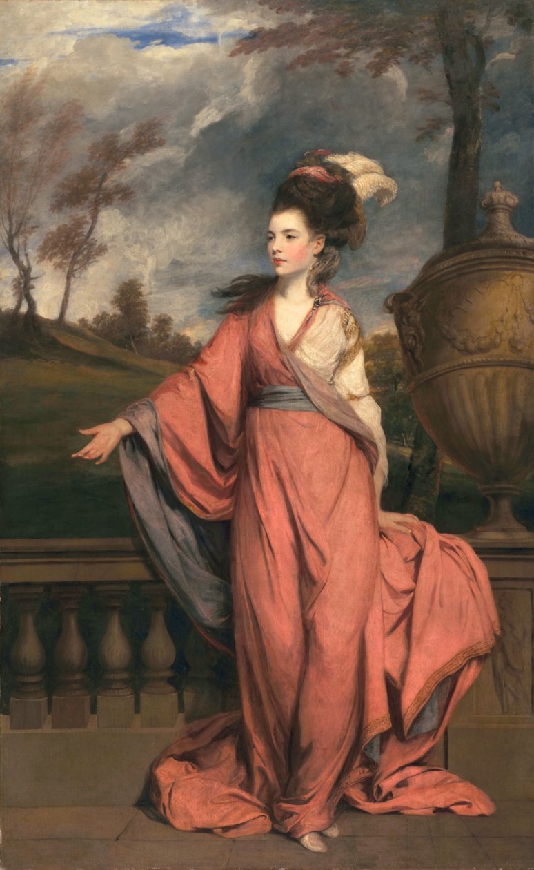 Jane Fleming, myöhemmin Harringtonin kreivitär, noin 1778-79 (öljy kankaalle). tekijältä Joshua Reynolds