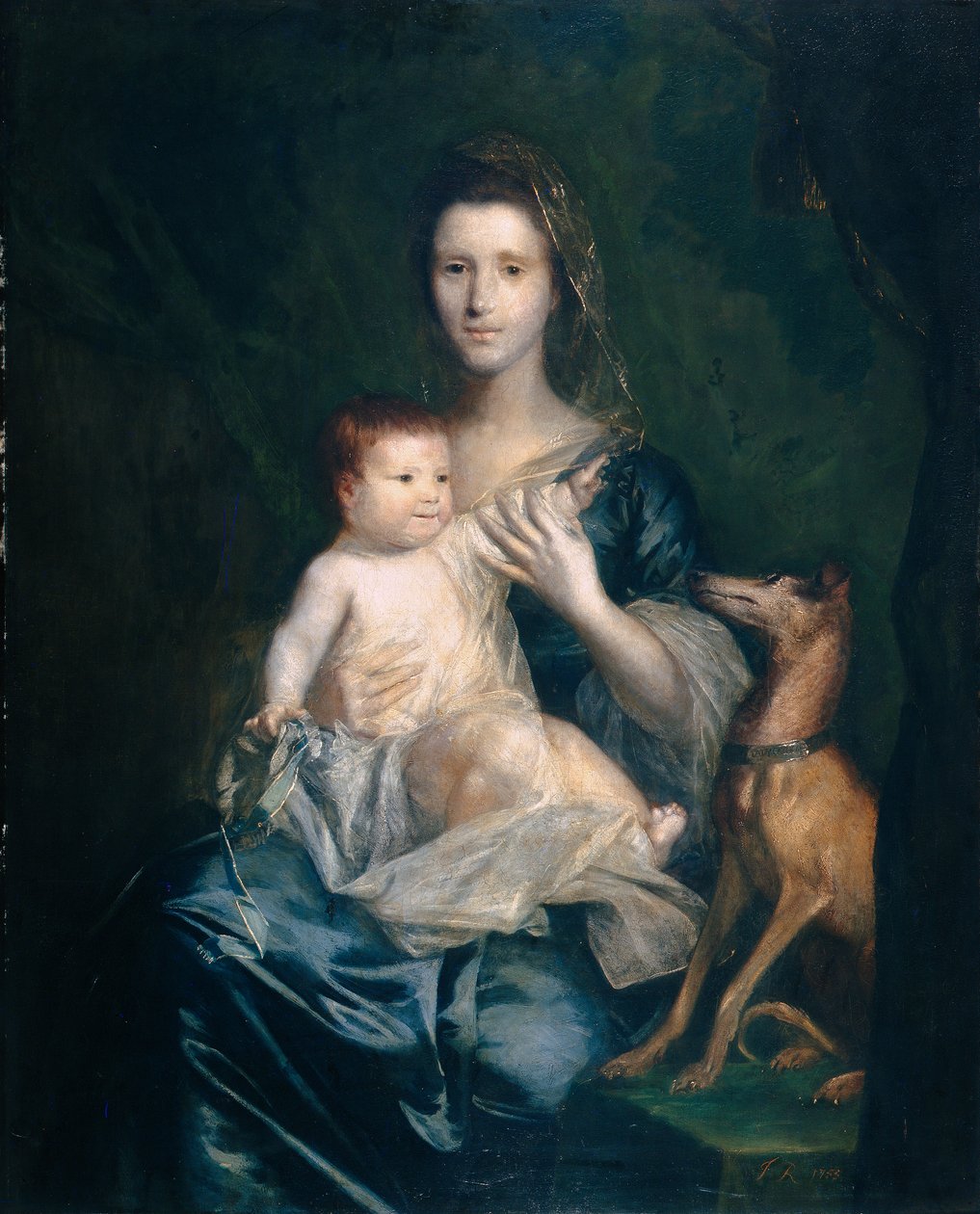 Jane Hamilton, 9. lordi Cathcartin vaimo ja hänen tyttärensä Jane, myöhemmin Athollin herttuatar tekijältä Joshua Reynolds