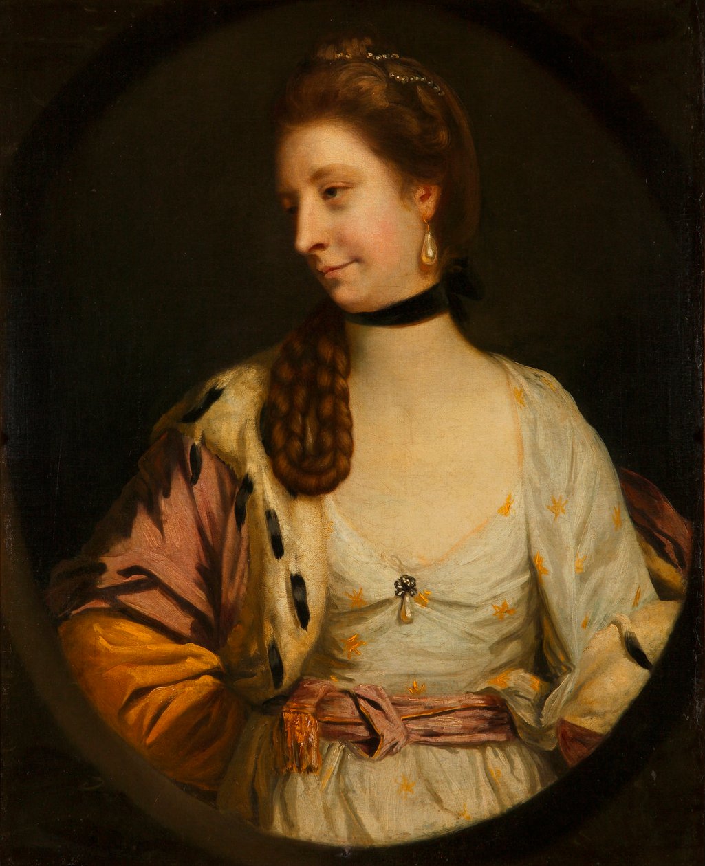 ""Lady Sondes"" Sir Joshua reynoldsin (1732-1792) maalaus - 1764 - Öljy kankaalle Koko 76,4x60,3 cm Museo Lazaro Galdiano, Madrid tekijältä Joshua Reynolds