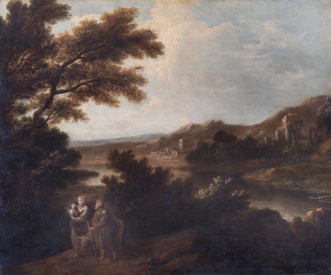 Maisema lento Egyptiin (öljy kankaalle) tekijältä Joshua Reynolds