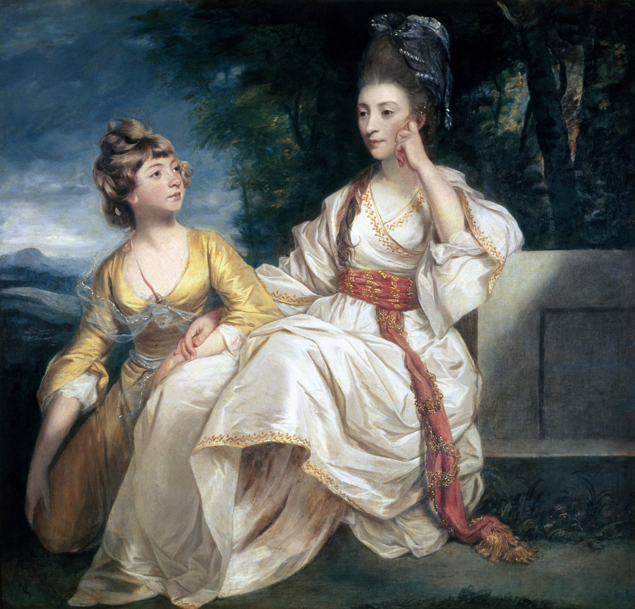 Rouva Thrale ja hänen tyttärensä Hester (Queeney) 1777-78 tekijältä Joshua Reynolds