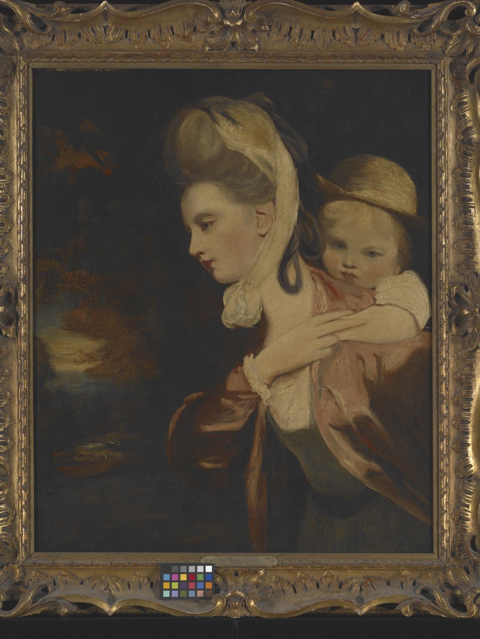 Pick-A-Back (rouva Payne Gallaway ja lapsi) (kopio) (öljy kankaalle) tekijältä Joshua Reynolds