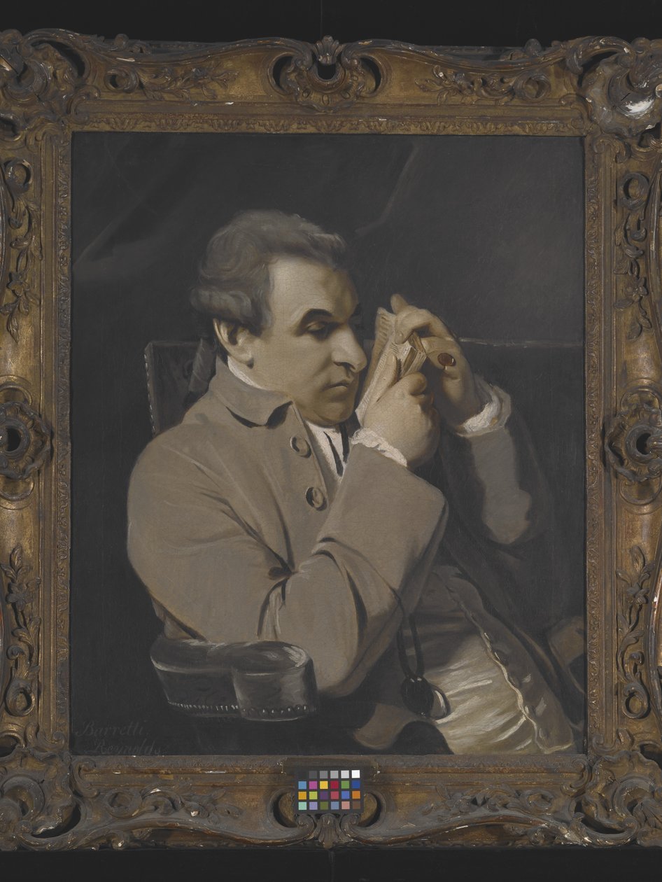 Joseph Barettin muotokuva (öljy kankaalle) tekijältä Joshua Reynolds