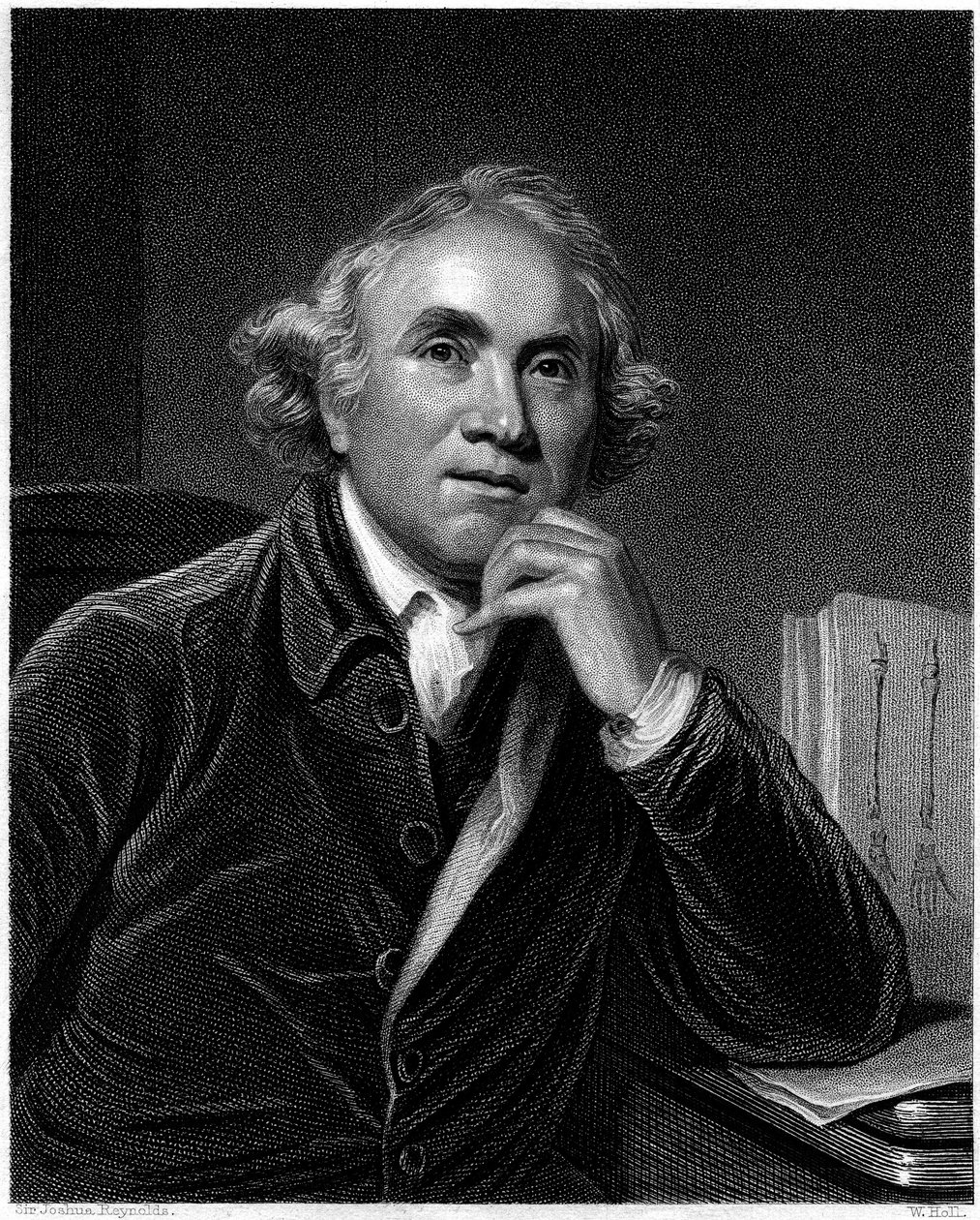 John Hunterin muotokuva, kaivertanut William Holl, noin 1830-luku tekijältä Joshua Reynolds