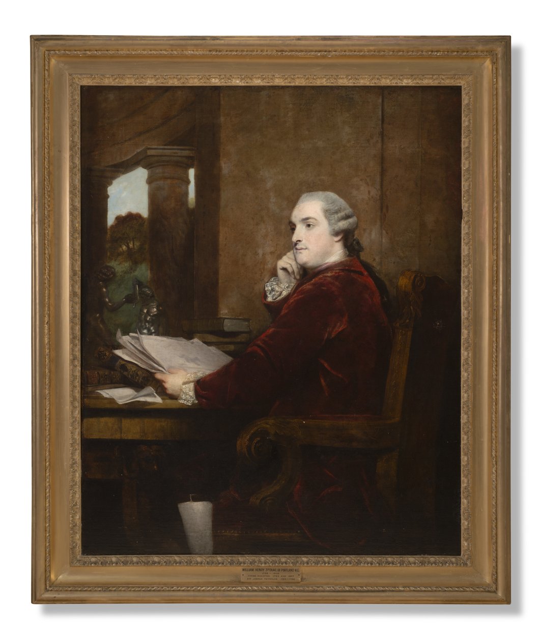 Muotokuva William Henry Cavendish Bentinckistä, Portlandin kolmannesta herttuasta pöytänsä ääressä, 1771 tekijältä Joshua Reynolds
