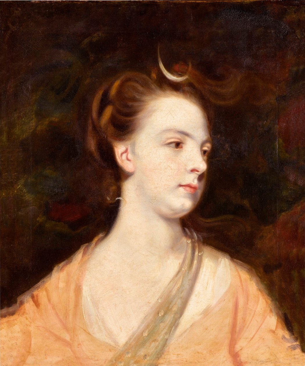 Muotokuva naisesta Dianana, mahdollisesti Elizabeth Montagu, Manchesterin herttuatar (1741-1832). tekijältä Joshua Reynolds