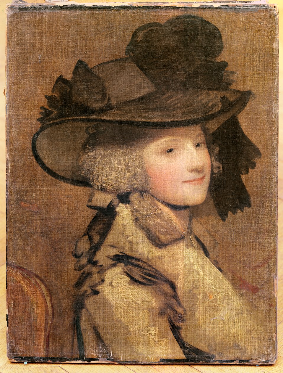 Muotokuva naisesta mustassa hatussa tekijältä Joshua Reynolds