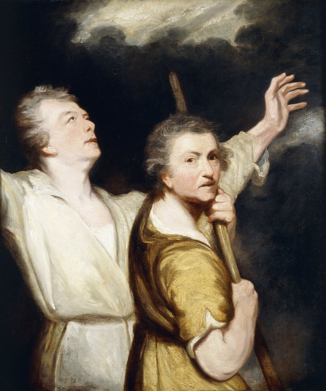 Taiteilijan muotokuva ja Thomas Jervais palvovina paimenina, tekijältä Joshua Reynolds