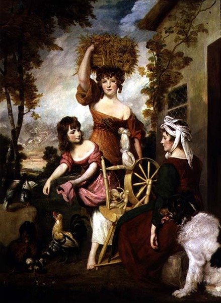 Mökkiläiset, Machilin perhe (öljy kankaalle) 1788 tekijältä Joshua Reynolds