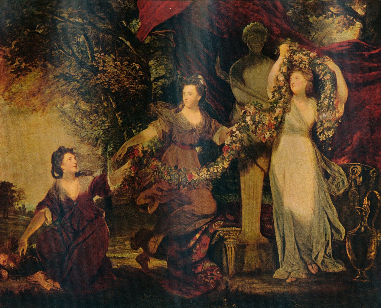 The Graces koristamassa päätehahmoa himmeniä, 1773, 1911 tekijältä Joshua Reynolds