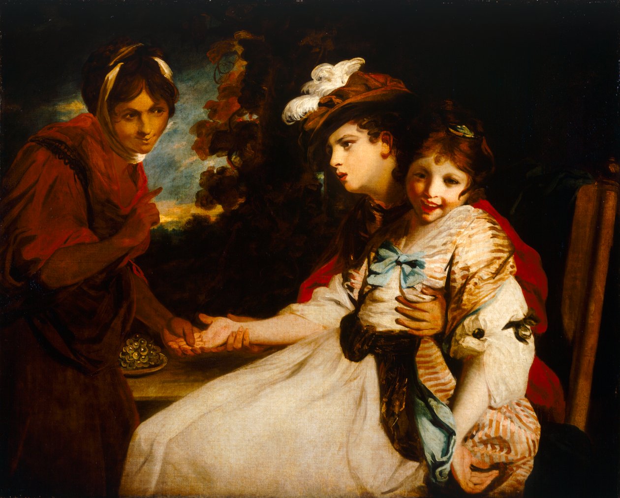 The Gypsy Fortune Teller, n. 1781 (öljy kankaalle) tekijältä Joshua Reynolds
