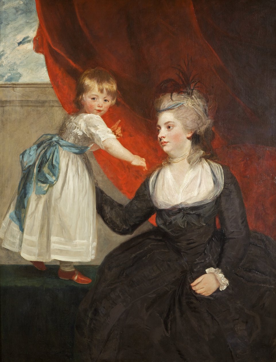 Arvoisa Frances Courtenay, Lady Honywood ja hänen tyttärensä tekijältä Joshua Reynolds