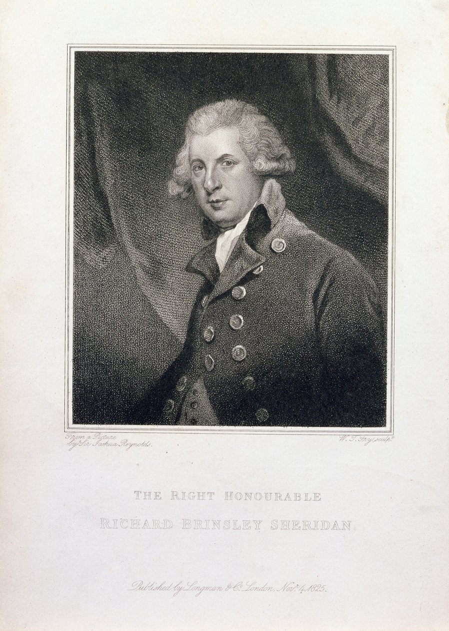 The Right Honourable Richard Brinsley Sheridan, 1825 tekijältä Joshua Reynolds