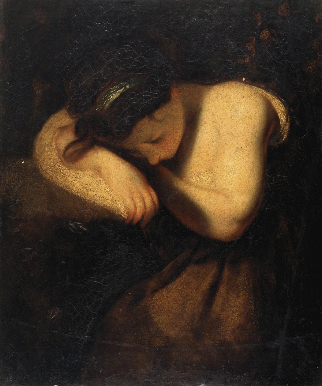 Nuori tyttö nukkuu (öljy kankaalle) tekijältä Joshua Reynolds