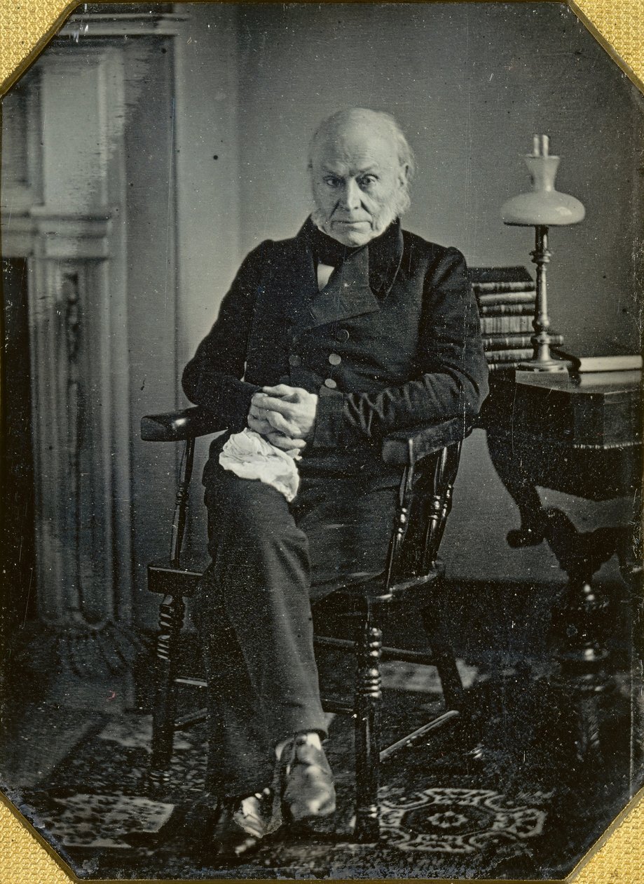 John Quincy Adams, n. 1850. Tekijät: Josiah Johnson Hawes, Albert Sands Southworth. tekijältä Josiah Johnson Hawes, Albert Sands Southworth
