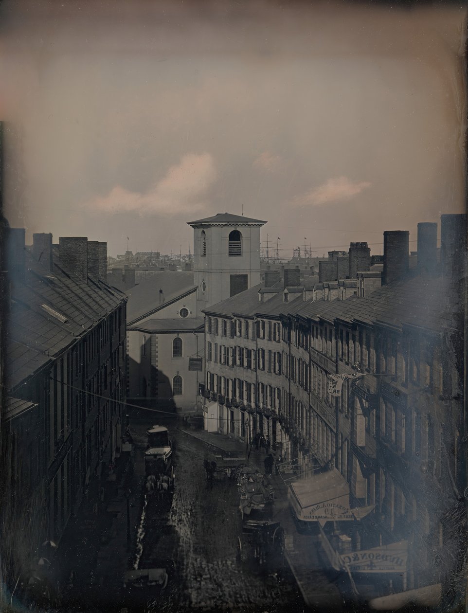 Näkymä Brattle Streetille Southworth & Hawes Studiosta osoitteessa 5 12 Tremont Row, Boston, 1855. Tekijät: Josiah Johnson Hawes, Albert Sands Southworth. tekijältä Josiah Johnson Hawes, Albert Sands Southworth