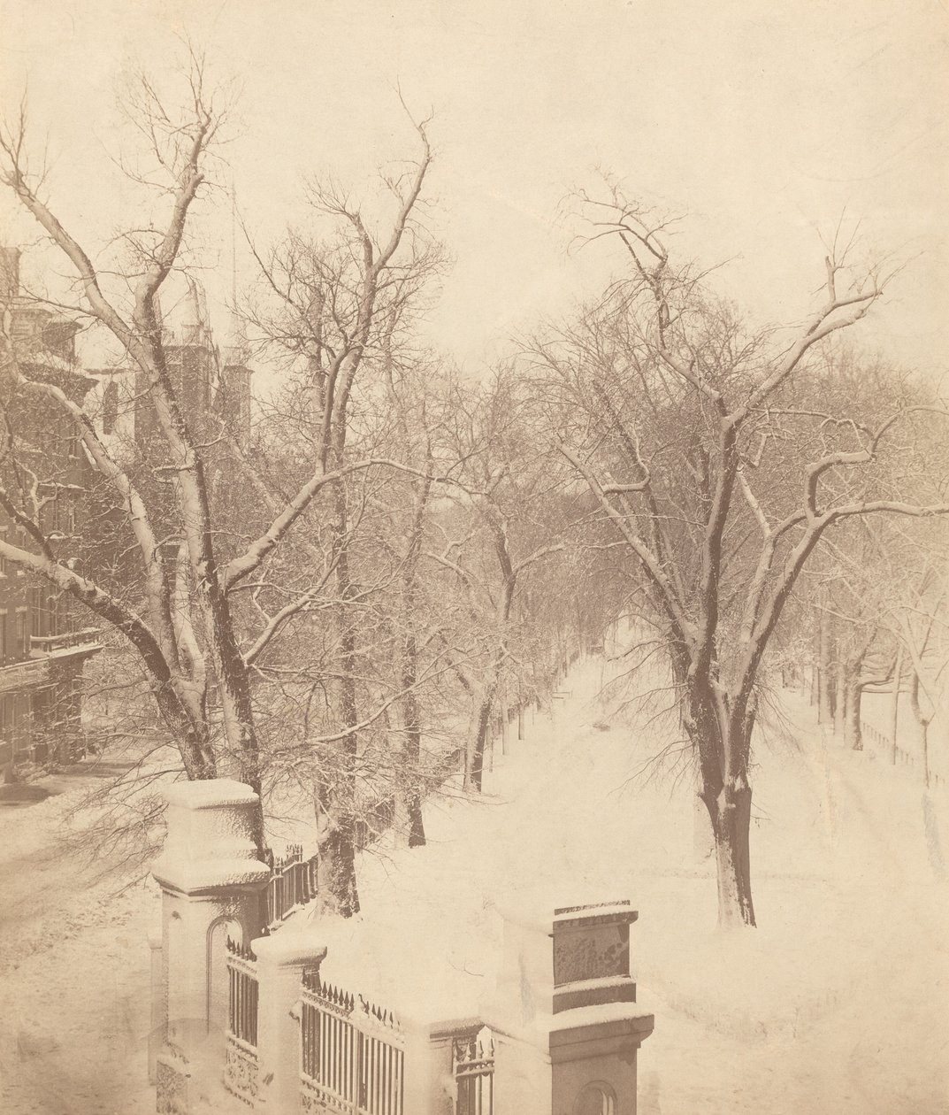 Boston Common Snow Scene, 1850-luku. tekijältä Josiah Johnson Hawes