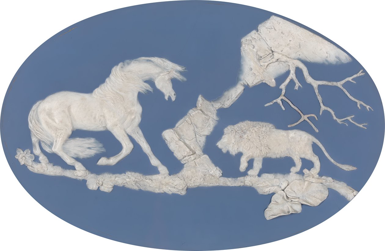 Leijonan peloissaan hevonen Episode A, malli 1780. tekijältä Josiah Wedgwood