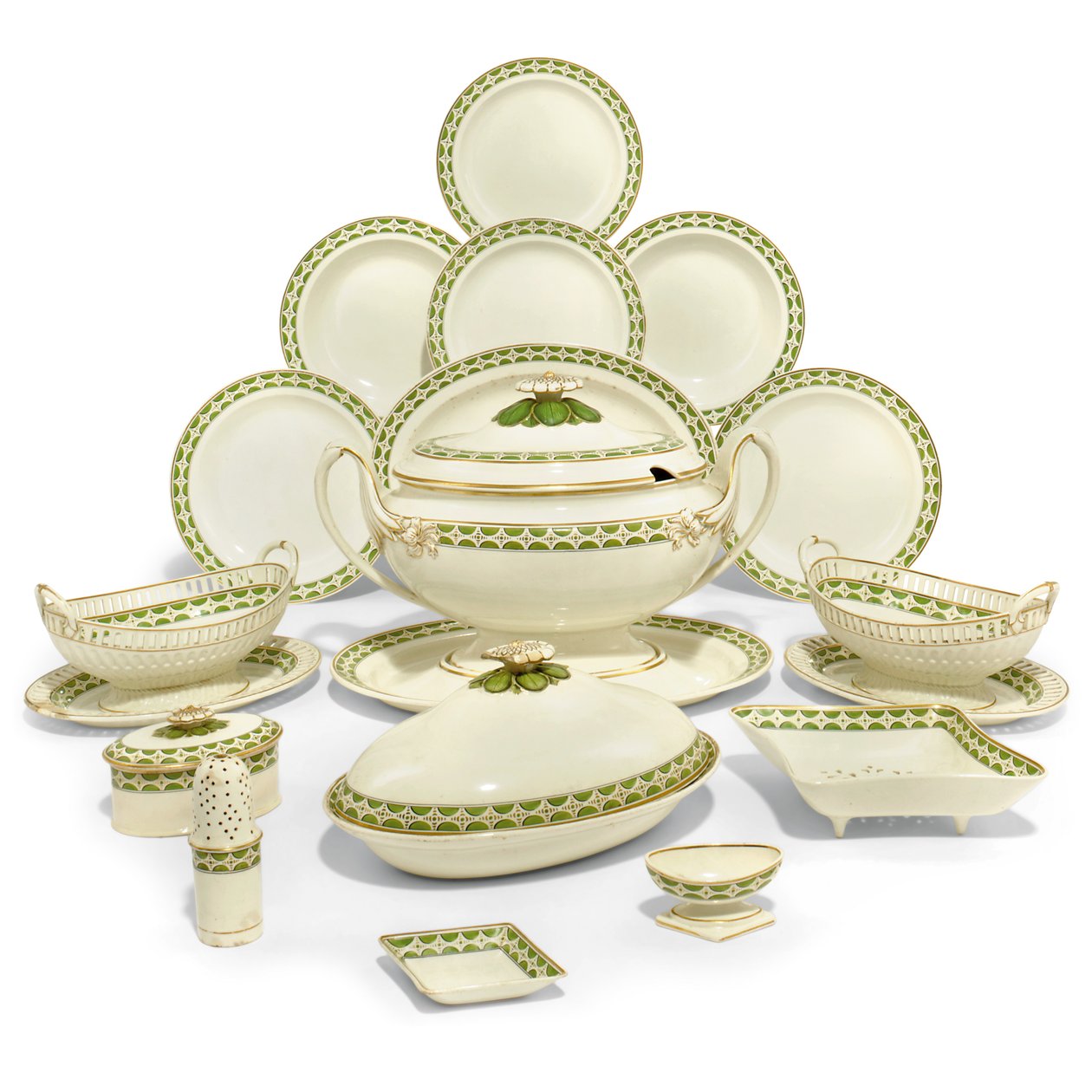 Kuningattaren osa illallinen-palvelu, n.1790 (keraaminen) tekijältä Josiah Wedgwood