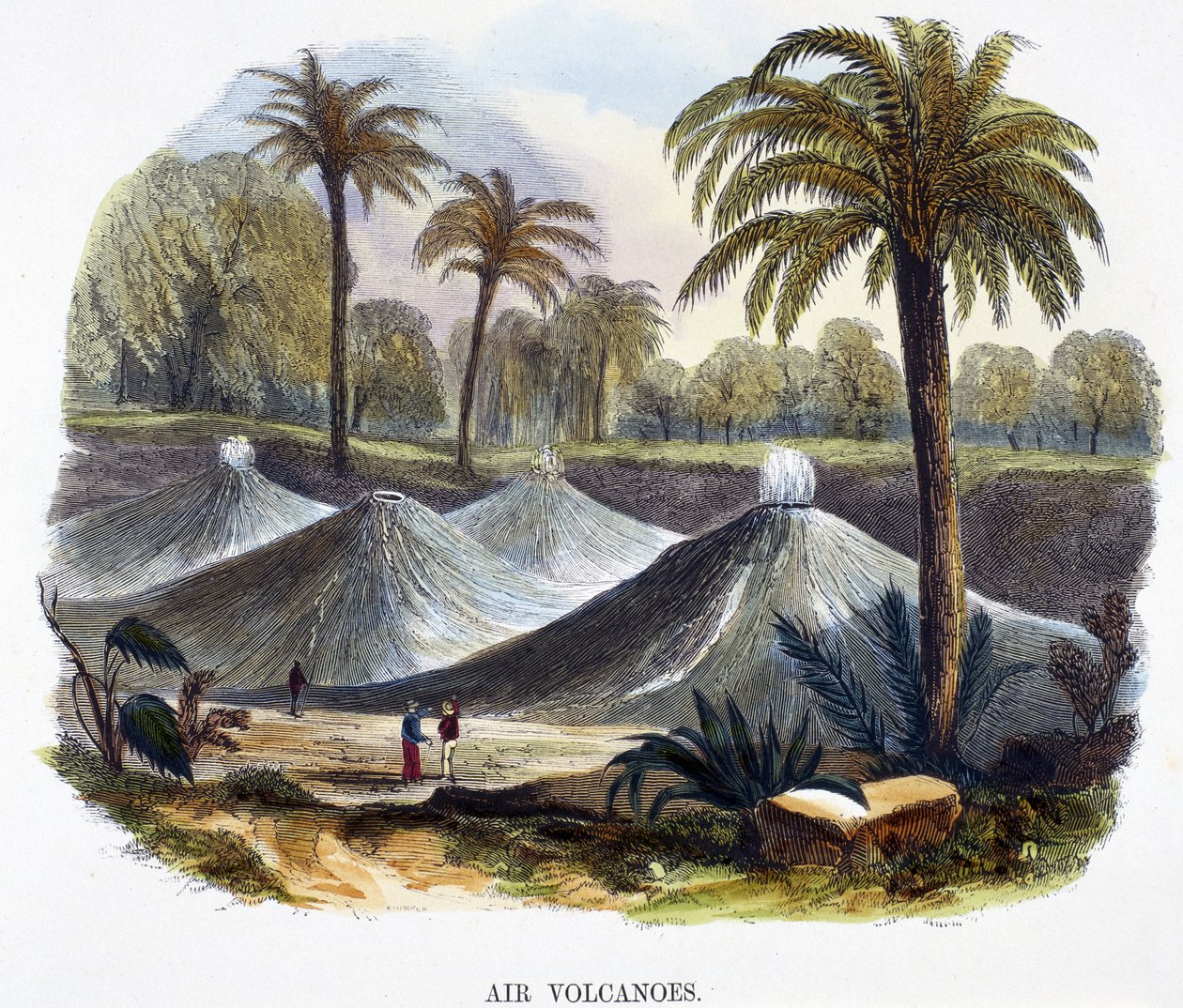 Air Volcanoes, lähellä Cartagenaa, Kolumbia, luonnonilmiöistä, 1849 tekijältä Josiah Wood Whymper