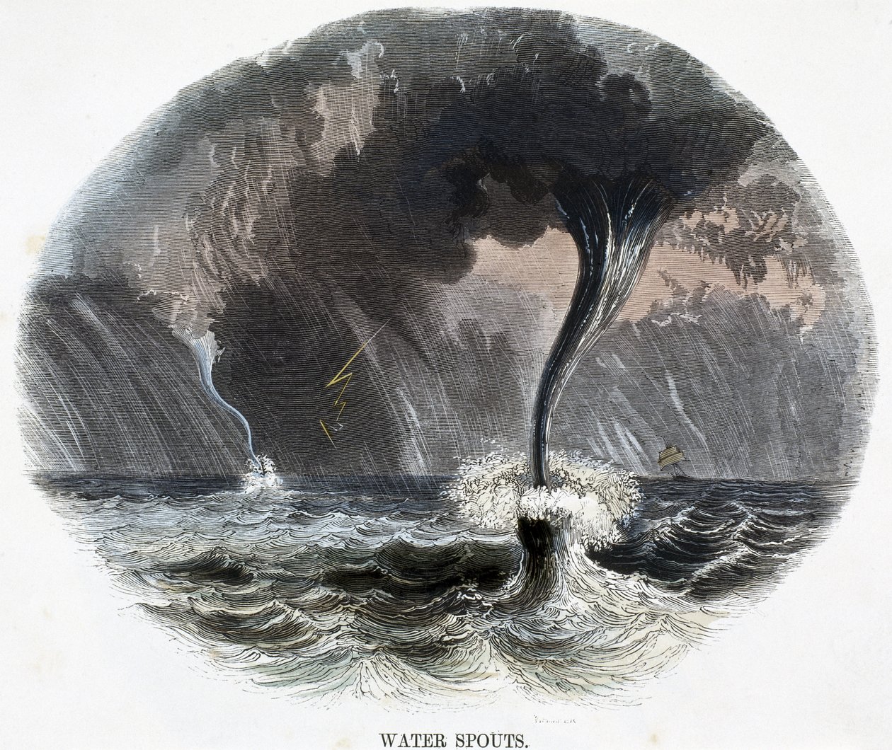 Vesiputket, luonnonilmiöt, 1849 tekijältä Josiah Wood Whymper