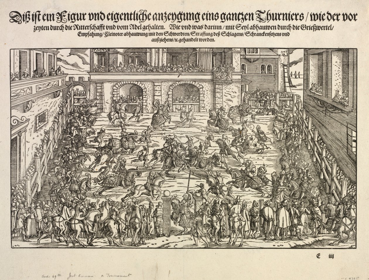 Turnaus, 1565. tekijältä Josse Amman